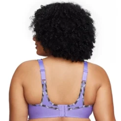 Glamorise Womens No-Bounce Camisole Sports Wirefree Bra 1066 Purple