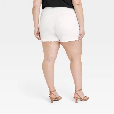 Women's High-Rise Denim Shorts - Ava & Viv™ 1 Women's High-Rise Denim Shorts - Ava & Viv™