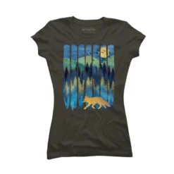 Junior's Design By Humans Fox Forest Night By Maryedenoa T-Shirt 16 Junior's Design By Humans Fox Forest Night By Maryedenoa T-Shirt -Women Clothing Sale GUEST 66c60c4c a00c 4ab9 956e 02e2edcf459d