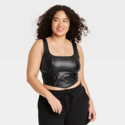 Women's Faux Leather Corset - Colsie™ Black -Women Clothing Sale GUEST 66cacd54 4a9a 4206 bf9d 8881de75c75c