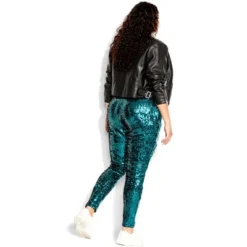 Women's Plus Size Sequin Party Pant - Emerald | CITY CHIC -Women Clothing Sale GUEST 66f5f49f 744d 4213 8679 48adf0385a99