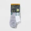 Women's Finish Line Striped Cushioned 6+1 Bonus Pack No Show Athletic Socks - All In Motion™ White 4-10
