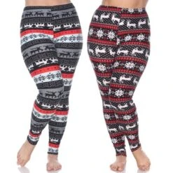 Women's Pack Of 2 Plus Size Leggings - One Size Fits Most Plus - White Mark -Women Clothing Sale GUEST 681efe71 36c2 4cd5 989d bbf7ed8e267a