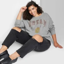 Women's Oversized Dream State Graphic Sweatshirt - Wild Fable™ Heather Gray -Women Clothing Sale GUEST 683aab3c 93ec 4664 91a6 f00d2c715ff1