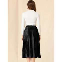 Allegra K Women's Accordion Swing Metallic Party Midi Pleated Skirt -Women Clothing Sale GUEST 68fb071f 5e9e 46ba bdf9 abb8e3889e8d