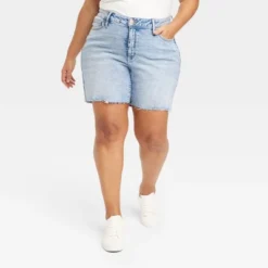 Women's High-Waisted Bermuda Jean Shorts - Ava & Viv™ -Women Clothing Sale GUEST 6981ed3f 7b27 4ba2 8051 c1f6bd00a381