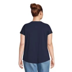 Lands' End Women's U-neck Jersey T-shirt