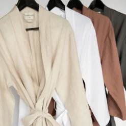 100% French Linen Unisex Bathrobe | BOKSER HOME -Women Clothing Sale GUEST 6b534aa8 9c89 45b8 9dca 26449ff29d45