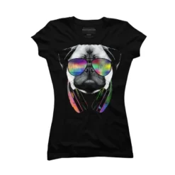 Junior's Design By Humans Rainbow Beat DJ Pug By Clingcling T-Shirt -Women Clothing Sale GUEST 6bda6441 2adf 4a1b b4bd 854f8aa67fad