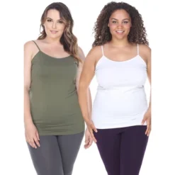 Women's Plus Size Tank Tops Pack Of 2 - One Size Fits Most Plus - White Mark -Women Clothing Sale GUEST 6cb92eda d130 4b77 9130 1dde74400869