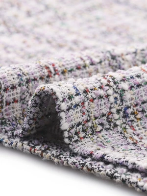 Allegra K Tweed Top For Women Casual Round Neck Pearl Decoration Short Sleeve Blouses 4 Allegra K Tweed Top For Women Casual Round Neck Pearl Decoration Short Sleeve Blouses - Image 4