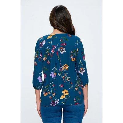 WEST K Women's Sophia Three Quarter Sleeve Blouse 1 WEST K Women's Sophia Three Quarter Sleeve Blouse