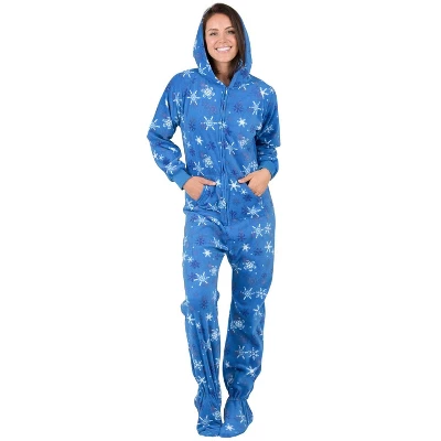 Footed Pajamas - Its A Snow Day Adult Hoodie Fleece Onesie 2 Footed Pajamas - Its A Snow Day Adult Hoodie Fleece Onesie - Image 2