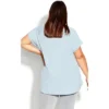Women's Plus Size 3 Bar V - Chambray Blue | AVENUE