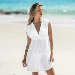 Women's Tassel Tie V-Neck Cover-Up Dress- Cupshe -Women Clothing Sale GUEST 73e900f6 b339 4b05 a4be 125a74bd9b61