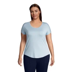 Lands' End Women's U-neck Jersey T-shirt -Women Clothing Sale GUEST 741a1690 5f29 46d8 8e1b c2759a9b3ff8