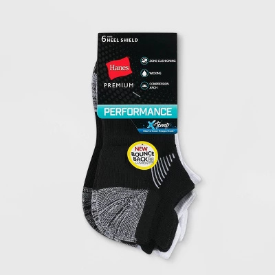 Hanes Premium Performance Women's Bounce Cushioned Marled 6pk No Show Tab Athletic Socks 1 Hanes Premium Performance Women's Bounce Cushioned Marled 6pk No Show Tab Athletic Socks