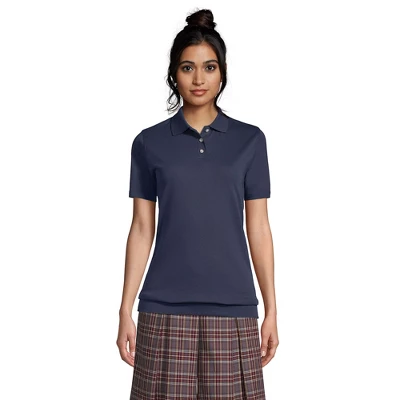 Lands' End Women's Short Sleeve Banded Bottom Polo Shirt 1 Lands' End Women's Short Sleeve Banded Bottom Polo Shirt