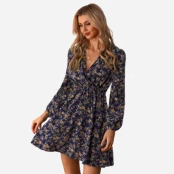 Women's Long Sleeve Elastic Waist Ditsy Floral Dress - Cupshe -Women Clothing Sale GUEST 75915665 a52f 4cb1 af0a a0b8adcc130e