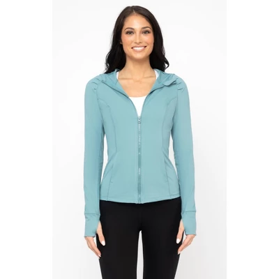 Yogalicious - Women's Slim Fit Hooded Track Jacket 12 Yogalicious - Women's Slim Fit Hooded Track Jacket - Image 12