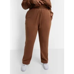 Rebdolls Women's Ember Fleece Drawstring Wide Leg Sweatpants W. Pockets