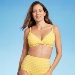 Women's Textured Gingham Triangle Bikini Top - Kona Sol™ Yellow 14 Women's Textured Gingham Triangle Bikini Top - Kona Sol™ Yellow -Women Clothing Sale GUEST 7aeb1fc6 7e84 4b0d 8eca 4f50f24e1cca