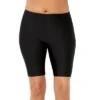 Swimsuits For All Women’s Plus Size Chlorine Resistant Long Bike Short Swim Bottom