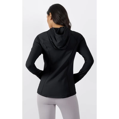 Yogalicious - Women's Slim Fit Hooded Track Jacket 3 Yogalicious - Women's Slim Fit Hooded Track Jacket - Image 3