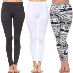 Women's Pack Of 3 Leggings - One Size Fits Most - White Mark -Women Clothing Sale GUEST 7ccdbd59 85ef 409a 9b34 bc0fc517dcfe