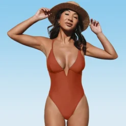Women's Deep V Neck Crisscross One Piece Swimsuit -Cupshe -Women Clothing Sale GUEST 7d999a4f 5d33 471a a3fb 394dd27852a1