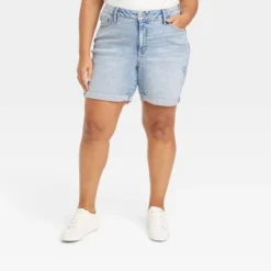 Women's High-Waisted Bermuda Jean Shorts - Ava & Viv™ -Women Clothing Sale GUEST 7ec20ecd 2146 413c b989 de81e9ebf709