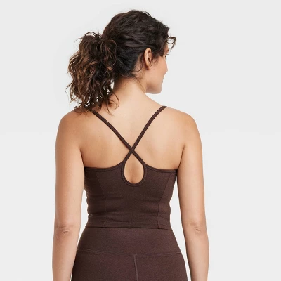 Women's Light Support Allover Cozy Cami Sports Bra - All In Motion™ 1 Women's Light Support Allover Cozy Cami Sports Bra - All In Motion™