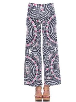 Women's Geometric Printed Palazzo Pants - White Mark -Women Clothing Sale GUEST 7fe3d1e1 6458 43da 864c 50765284ece5