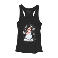 Women's Design By Humans Christmas Snowman By Werant Racerback Tank Top -Women Clothing Sale GUEST 83953f25 b036 4edd a254 333c96218e03