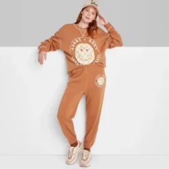 Women's Ascot + Hart Checkered Smile Graphic Jogger Pants - Orange -Women Clothing Sale GUEST 8479aa30 085a 47a1 94d5 5f5d570d6929