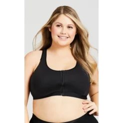 Women's Plus Size Sports Bra - Black | AVENUE -Women Clothing Sale GUEST 85638f55 26ca 415d b477 7902e6f83a32
