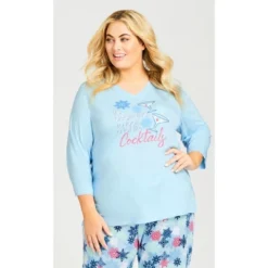 Women's Plus Size Cocktails Sleep Top - Blue | AVENUE -Women Clothing Sale GUEST 865b0b94 4830 4735 9226 e33a3042831b