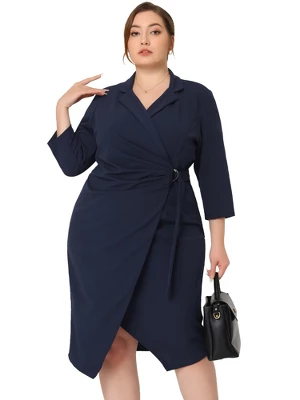 Agnes Orinda Women's Plus Size 1950s Elegant Retro Cocktail Sheath Midi Dresses 2 Agnes Orinda Women's Plus Size 1950s Elegant Retro Cocktail Sheath Midi Dresses - Image 2