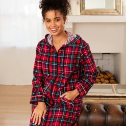 Women's Cotton Flannel Nightgown, Long Hooded Night Dress -Women Clothing Sale GUEST 87ea8f78 7dc1 4959 92c6 1074bacc7a9b