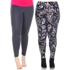 Women's Pack Of 2 Plus Size Leggings - One Size Fits Most Plus - White Mark -Women Clothing Sale GUEST 8a6477df 0add 48e7 90af 8f6c590f26fa