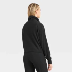 Wander By Hottotties Women's Diane Zig Zag Mock Neck Athletic Top - Black -Women Clothing Sale GUEST 8a7ce046 4680 45e7 9da2 5a03652e1e39