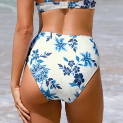 Women's Floral Pattern Shirred High Waist Bikini Bottom - Cupshe -Women Clothing Sale GUEST 8bbb1b88 3297 4e33 99ac 4624e788c694