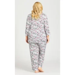 Women's Plus Size Snowman Hacci V Neck Sleep Top - Gray | AVENUE -Women Clothing Sale GUEST 8bfd67be d239 47dd ba86 cd1578b0422a