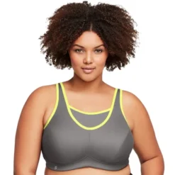 Glamorise Womens No-Bounce Camisole Sports Wirefree Bra 1066 Gray/Yellow -Women Clothing Sale GUEST 8d736c9f 355c 4b0c ab80 96c946d6d834