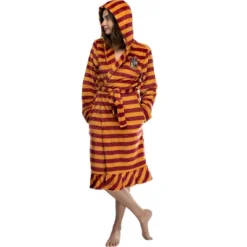 Harry Potter Juniors' Striped Ruffle Hooded Plush Fleece Robe -Women Clothing Sale GUEST 8ddf0ba0 9a0d 4d70 aaa1 7da66cea7a37