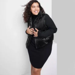 Women's Iridescent Cropped Puffer Vest - Wild Fable™ Black -Women Clothing Sale GUEST 8e3de4cc b49f 4c95 8e7c c4834e5b911f