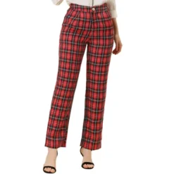 Allegra K Women's Plaid Elastic Waist Casual Work Office Long Trousers -Women Clothing Sale GUEST 8e8c20d5 ad46 44fd a36d 66c0f20b0f77