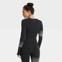Women's Seamless Mock Neck Long Sleeve Top - JoyLab™