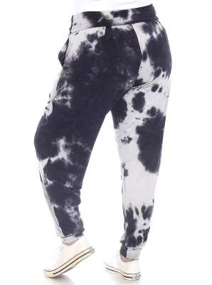 Women's Plus Size Tie Dye Harem Pants - White Mark 2 Women's Plus Size Tie Dye Harem Pants - White Mark - Image 2