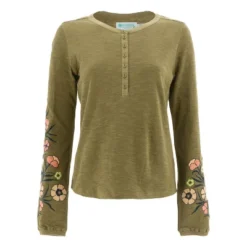 Aventura Clothing Women's Juliana Long Sleeve Round Neck Henley Shirt -Women Clothing Sale GUEST 930730ce 6947 4859 9915 8c663684765c